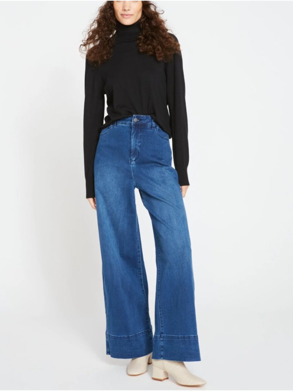 Universal Standard Carrie High Rise Wide Leg Jeans Size Small/14-16